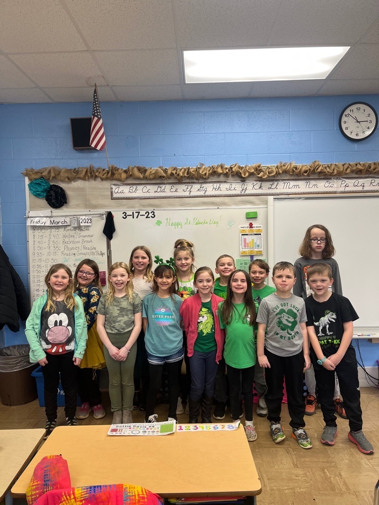 Happy St. Patrick’s Day from Mrs. Monier’s 2nd grade class